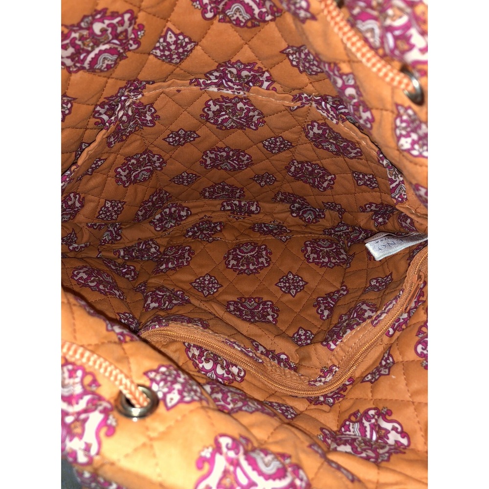 Bueno Collection Purse Backpack Orange drawstring Quilted Nice! - Picture 3 of 8